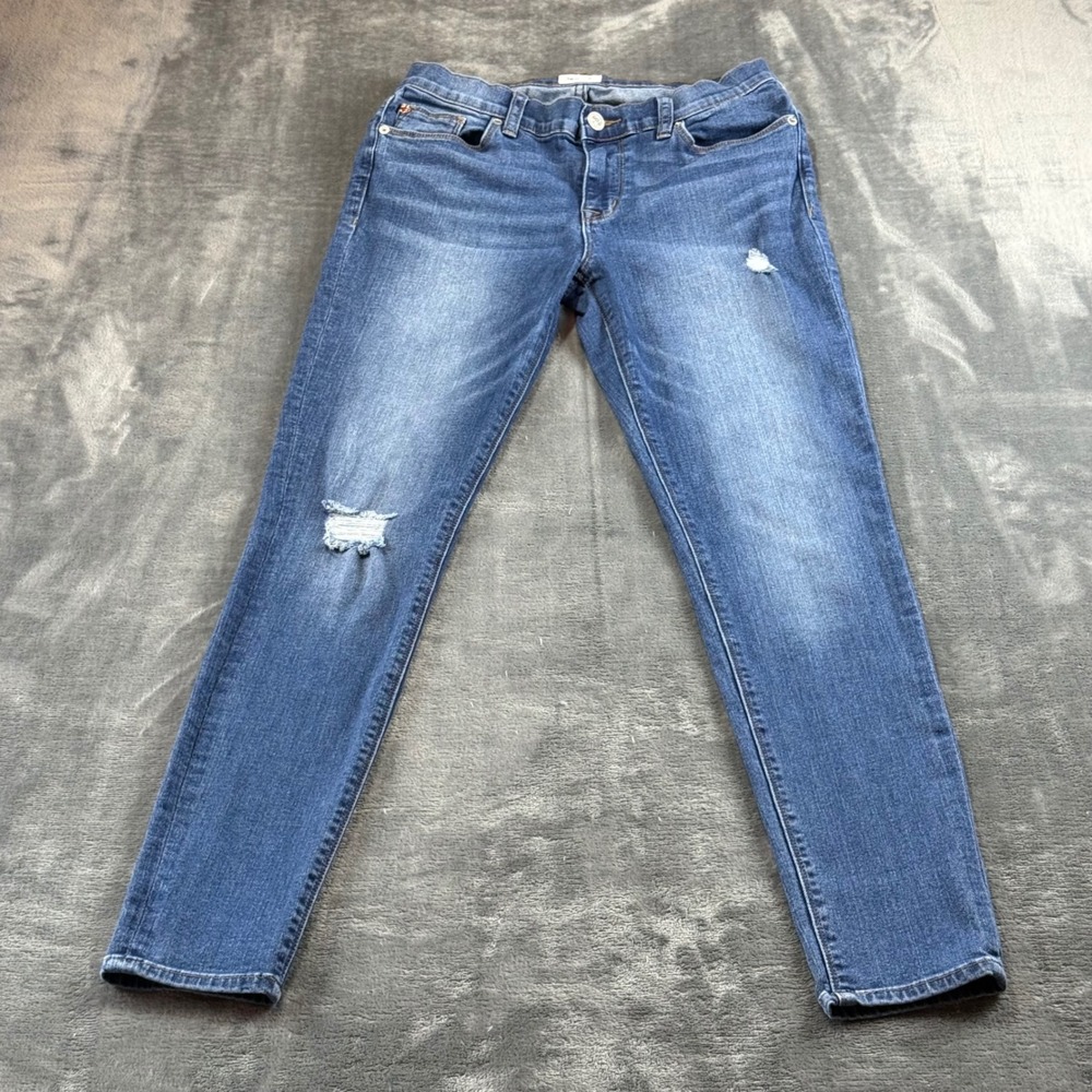 Hudson Krista Super Skinny Jeans Size 29 Distressed Blue Denim Vamp Wash